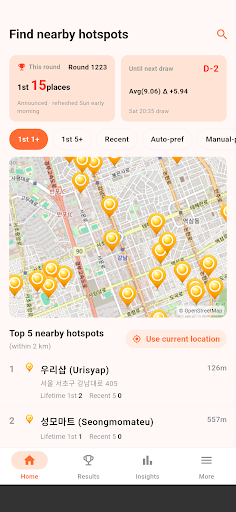 DH Lotto Hotspot: Map & Stats screenshot 1