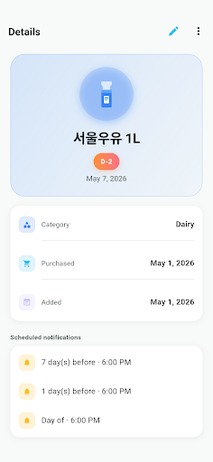Expiration Alarm - Food & Meds screenshot 3