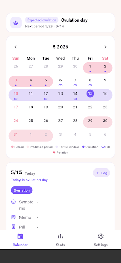 MomoCalendar - Period Tracker screenshot 1