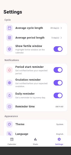 MomoCalendar - Period Tracker screenshot 3