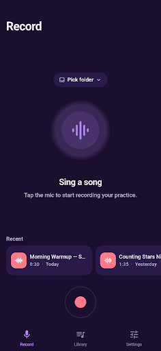 Vocal Recorder - Sing & Notes screenshot 1