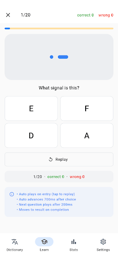 Morse Trainer: Korean+English screenshot 3