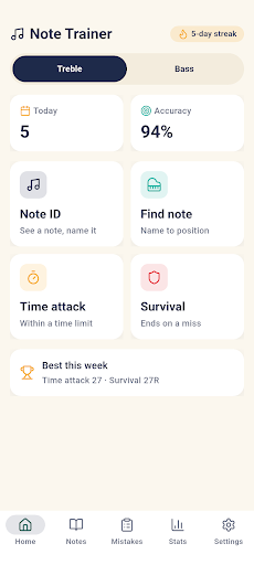 Note Trainer: Sight Reading screenshot 2