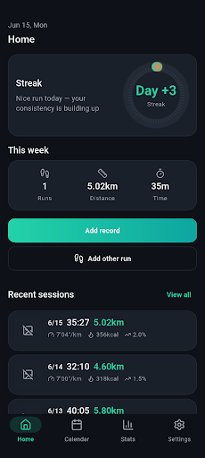 TreadLog - Treadmill Run Log screenshot 1