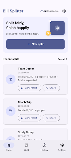 Bill Splitter - Split & Settle screenshot 1