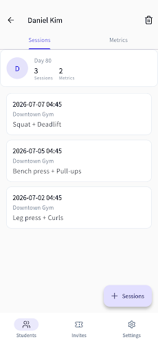 CoachNote: Client Session Log screenshot 2