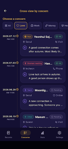 FortuneLog - Saju & Tarot Log screenshot 3