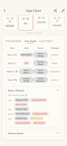 Four Pillars - Saju Chart screenshot 4