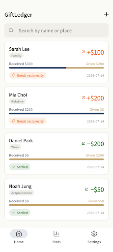 GiftLedger - Gift Money Ledger screenshot 1