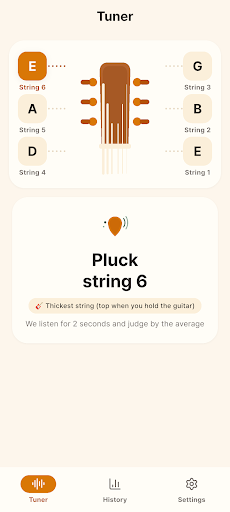Easy Guitar Tuner: Pitch Meter screenshot 1