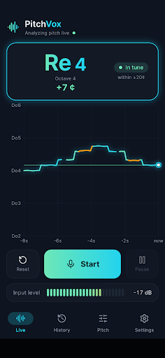 PitchVox - Vocal Pitch Monitor screenshot 1