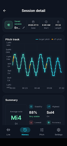 PitchVox - Vocal Pitch Monitor screenshot 2