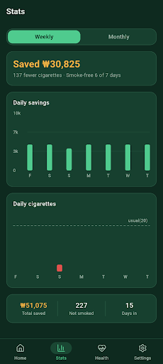 QuitSave: Quit Smoking Tracker screenshot 2