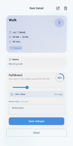 Rest Planner: Burnout Recovery screenshot 3