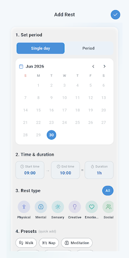 Rest Planner: Burnout Recovery screenshot 4