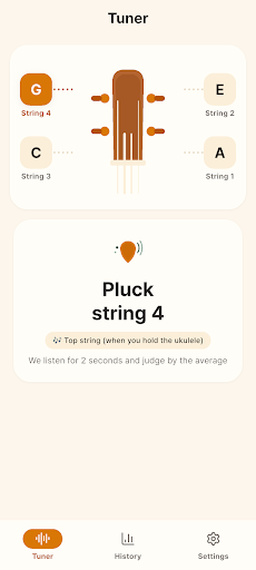 Easy Ukulele Tuner Pitch Meter screenshot 1
