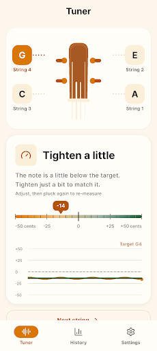 Easy Ukulele Tuner Pitch Meter screenshot 3