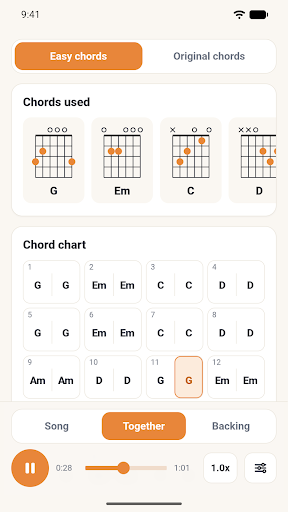 MP3 to Guitar & Ukulele Chords screenshot 2